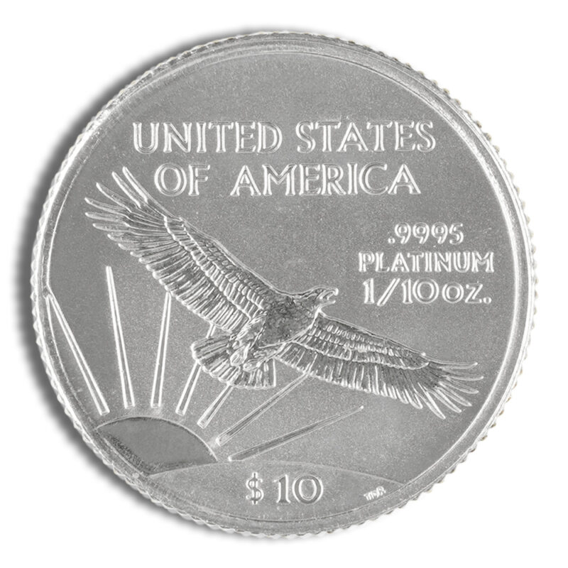 1/10 oz Platinum Eagle - BU (Date Varies) - Image 2
