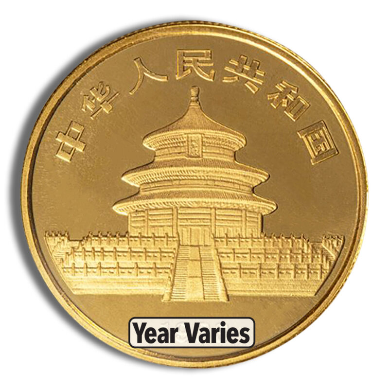 1/2 oz China Gold Panda - BU - Sealed (Year Varies) - Image 2
