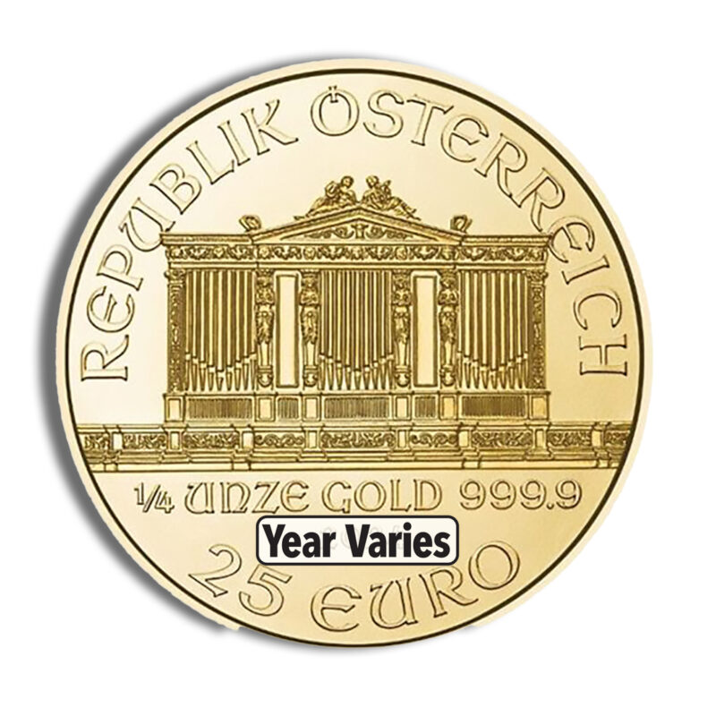 1/4 oz Austrian Philharmonic Gold Coin (Year Varies) - Image 2