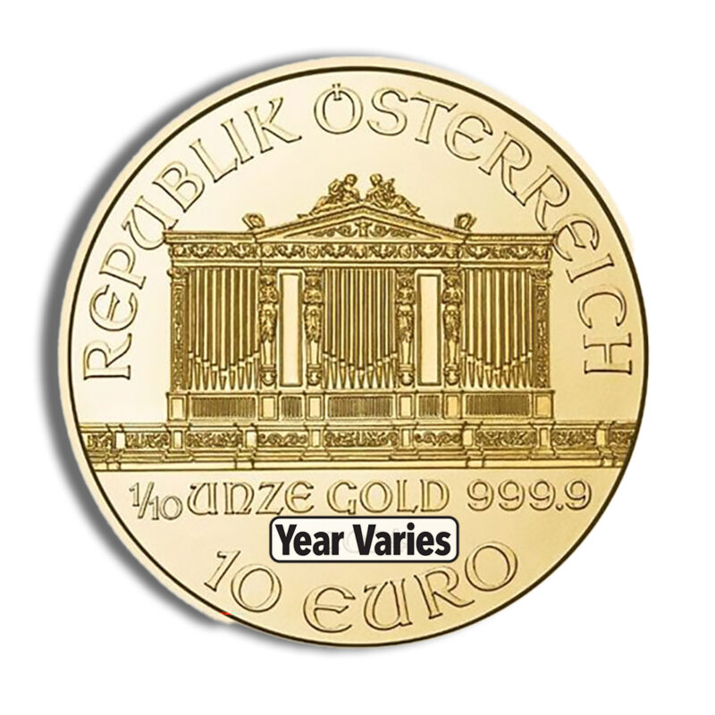 1/10 oz Austrian Philharmonic Gold Coin (Year Varies) - Image 2