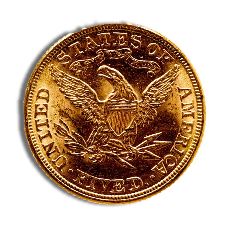 $5 Gold Liberty Half Eagle - BU - Image 2
