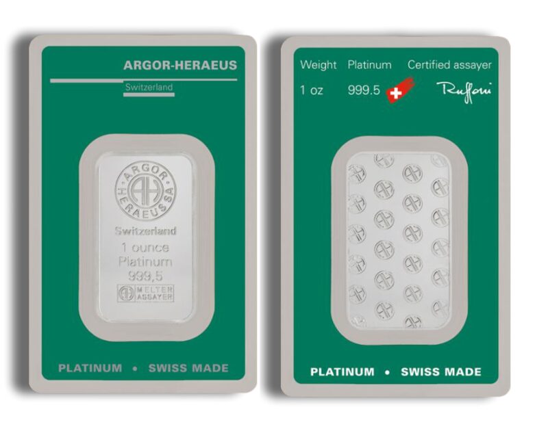 1 oz Platinum Bar - Brand Varies (Carded) - Image 2