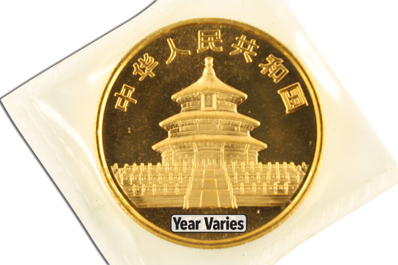 1 oz China Gold Panda - BU - Sealed (Year Varies) - Image 2