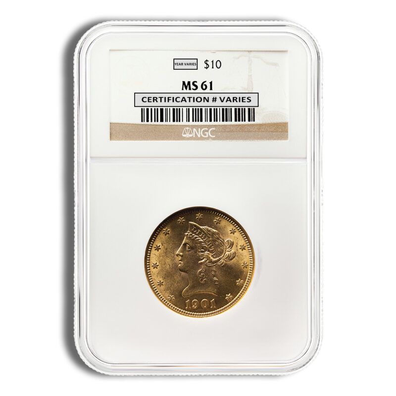 $10 Gold Liberty Eagle - NGC MS61