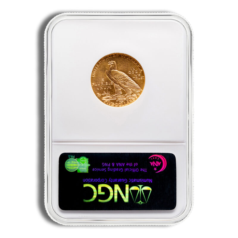 $5 Gold Indian Half Eagle - NGC MS62 - Image 2