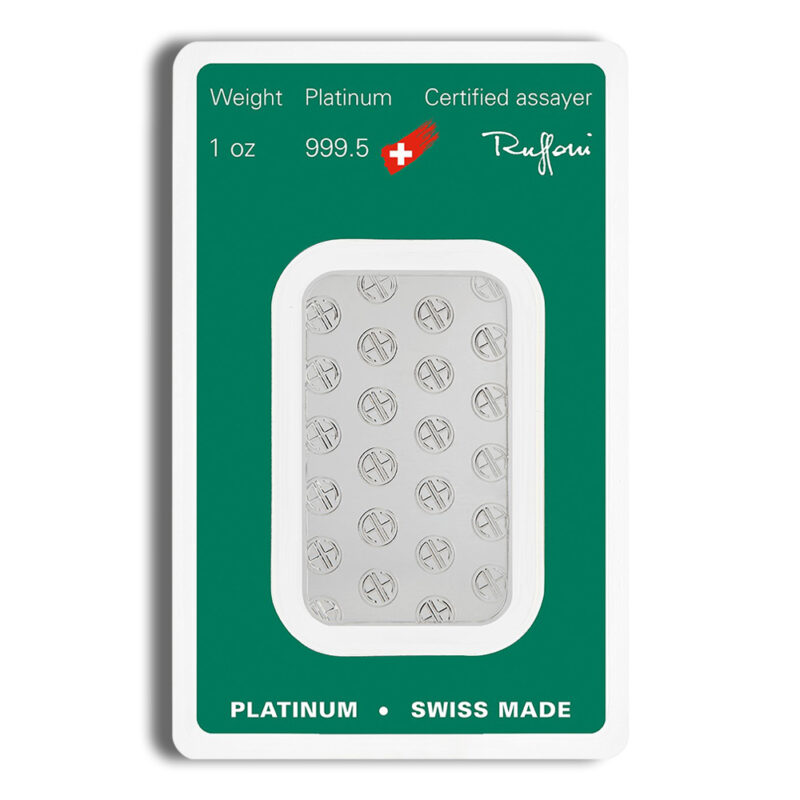 1 oz Platinum Bar - Argor-Heraeus (Carded) - Image 2